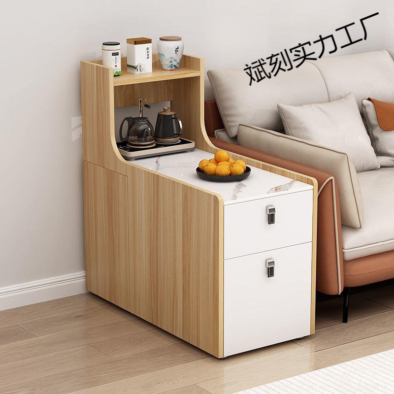 新款沙发柜边柜现代边客厅储物柜实木柜角家用茶柜几加高置388侧