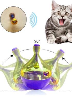 Interactive Cat Food Feeders Ball Pet Toys Tumbler Toy Smart