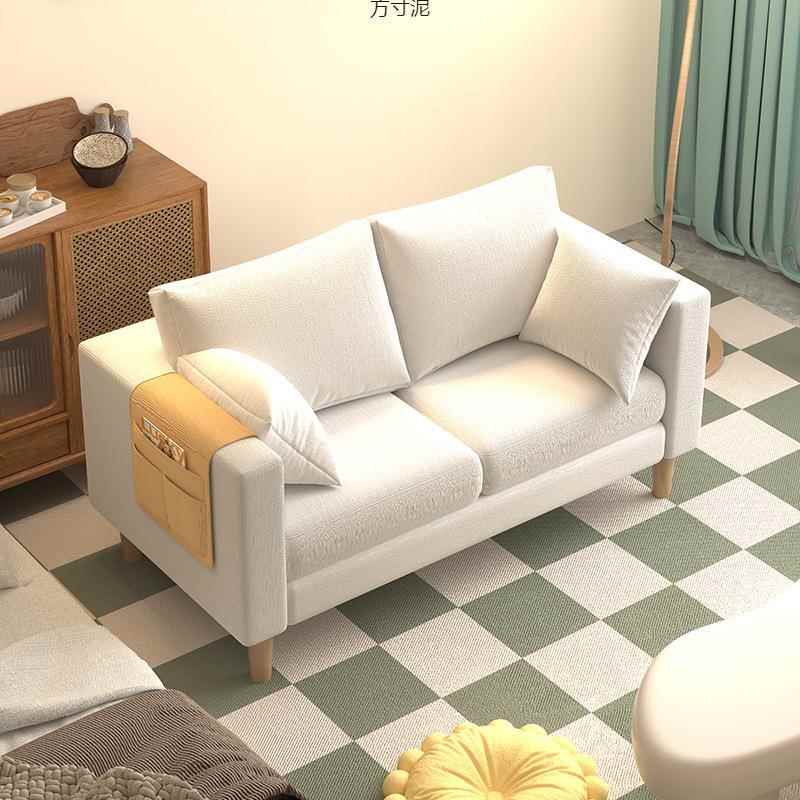 现户沙发小型简约代卧室出租房简FLX三易网红双人人客厅布艺沙发