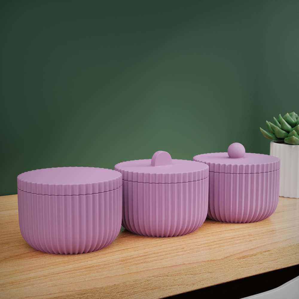 条纹圆形烛台容器模具混凝土储物盒组合模具香薰蜡杯DIY水泥杯