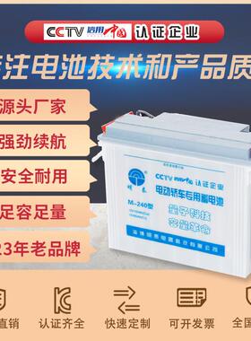 M-240型铅酸蓄电池12V100Ah电动三轮车拉货车环卫车加液