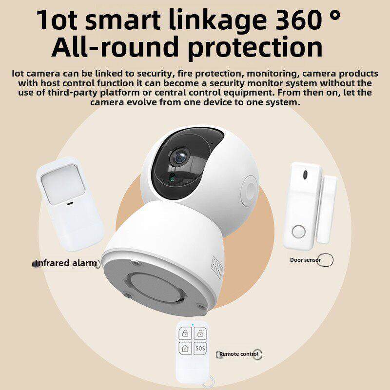 家庭网络摄像头红外传感器商店连接手机防盗监控一体机门磁报警监