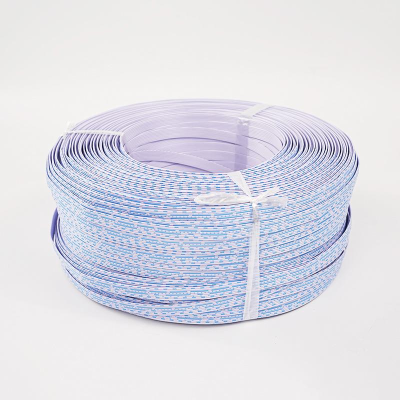 大量现246824AWG189平行白线1/0.12TS蓝白排线红1排货12P镀高柔性