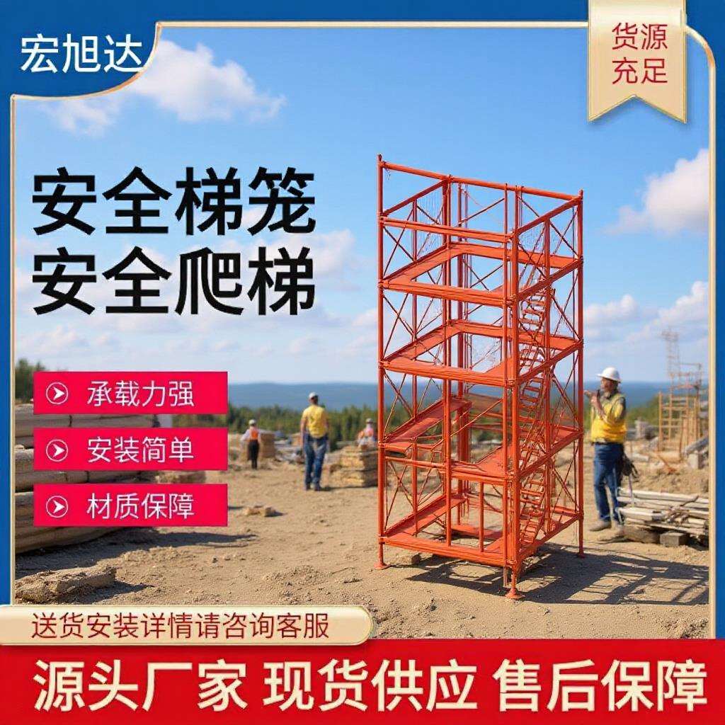 箱式安全梯笼安全爬梯挂网式桥梁施工框架式深基坑笼户外机械