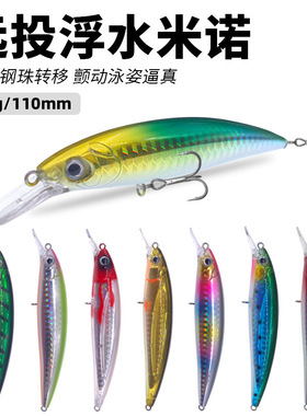 11cm/1g米诺路亚饵浮水假饵仿生塑料硬饵拟饵远投淡水翘嘴鱼饵