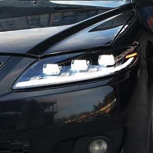 led日间行车灯流光转向led透镜 马自达6改装 厂家直销适用于03 15款