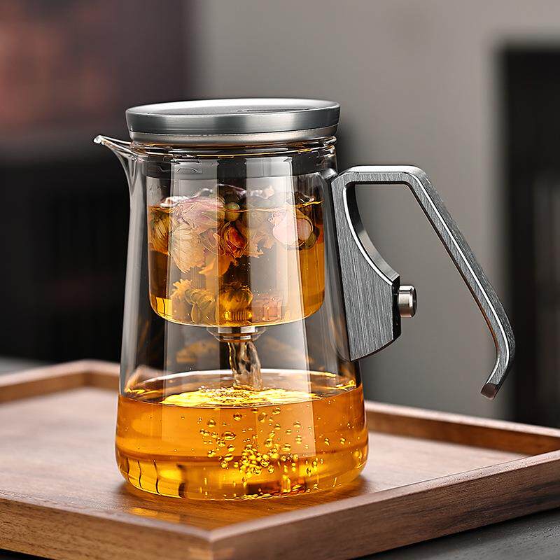 飘逸杯泡茶壶全玻璃内胆磁吸泡茶壶加厚茶水分离泡茶杯800ML