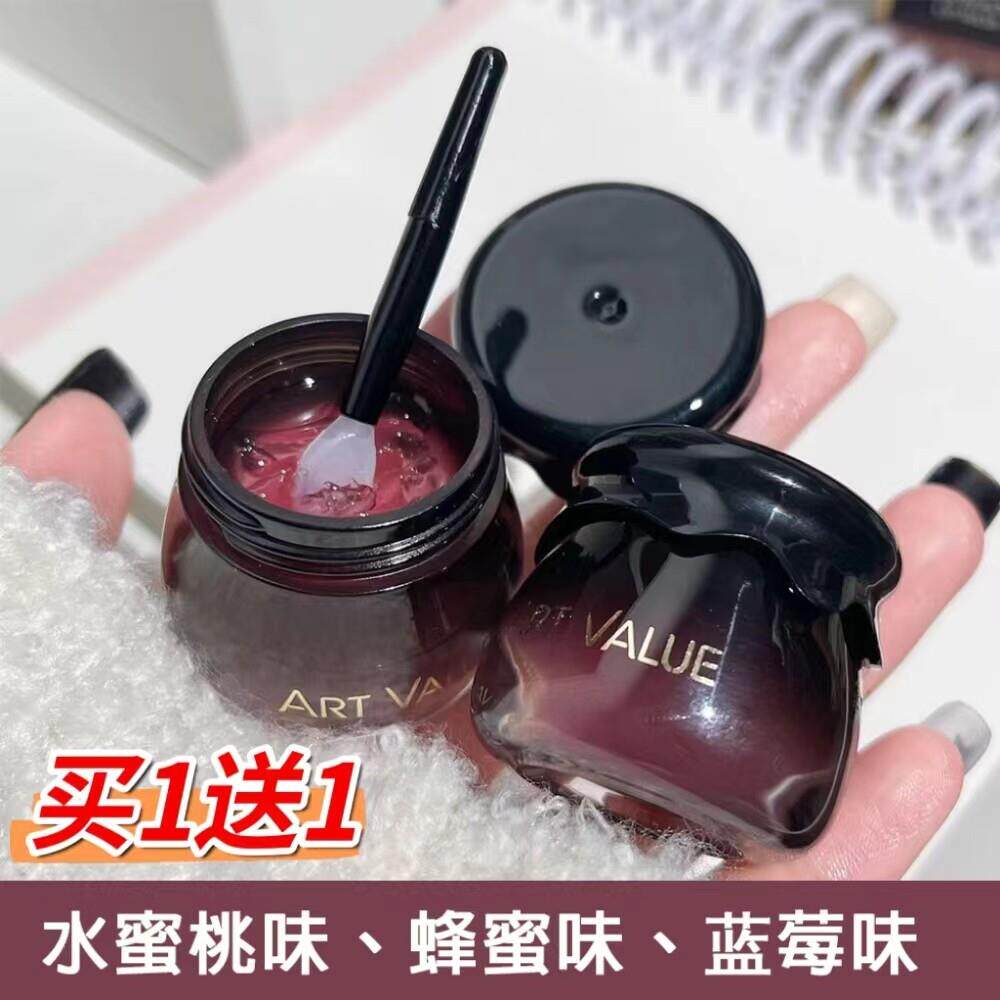 水蜜桃味润唇膏蓝莓蜂蜜唇膜女滋润保湿防干裂唇纹嘴唇部护理