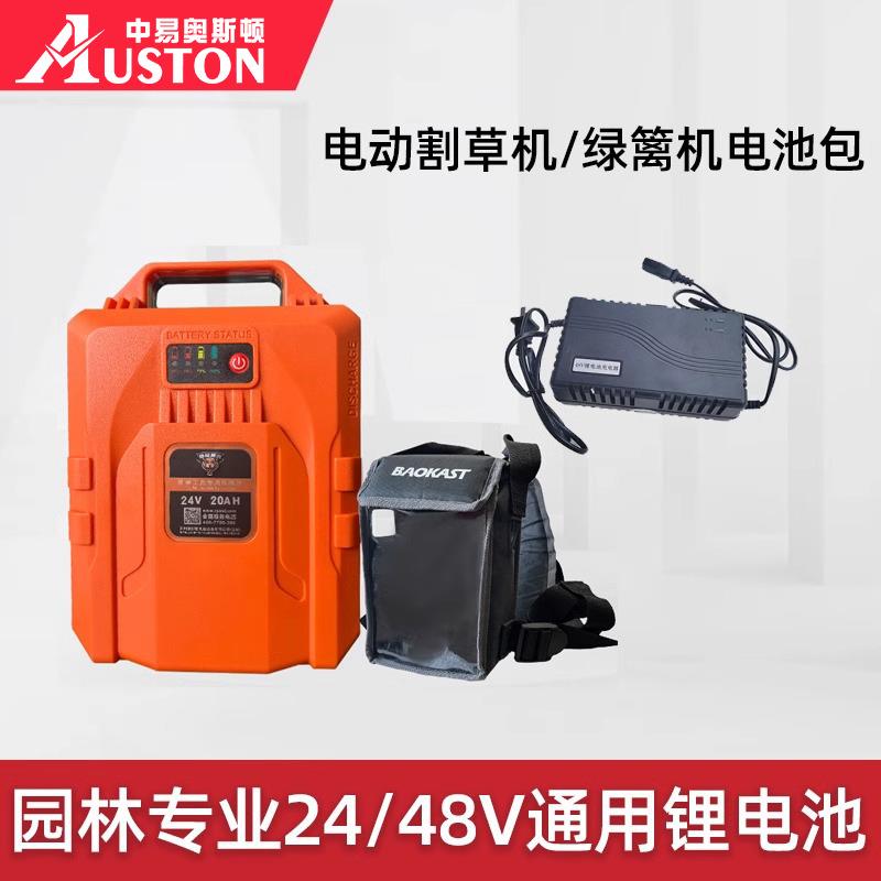 电动割草机背包电池充电式24v/36v/48V绿篱机背负式锂电池蓄电池