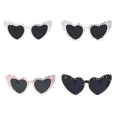 4X7B Sparkly Heart Glasses Birthday Celebration Accessory