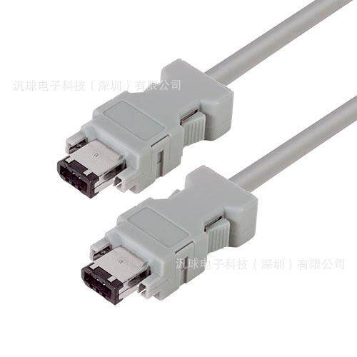 L-COM CSM94L-1M 1米自锁型IEEE-1394火线线缆连接器 公头/公头