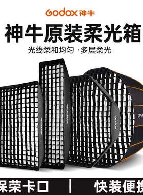 godox神牛快装网格深抛柔光箱22*90 80*120 35*160cm保荣卡口蜂巢