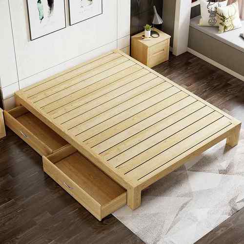 简约榻榻米床实木床板无床头单人床排骨架床架民宿床小户型双人床