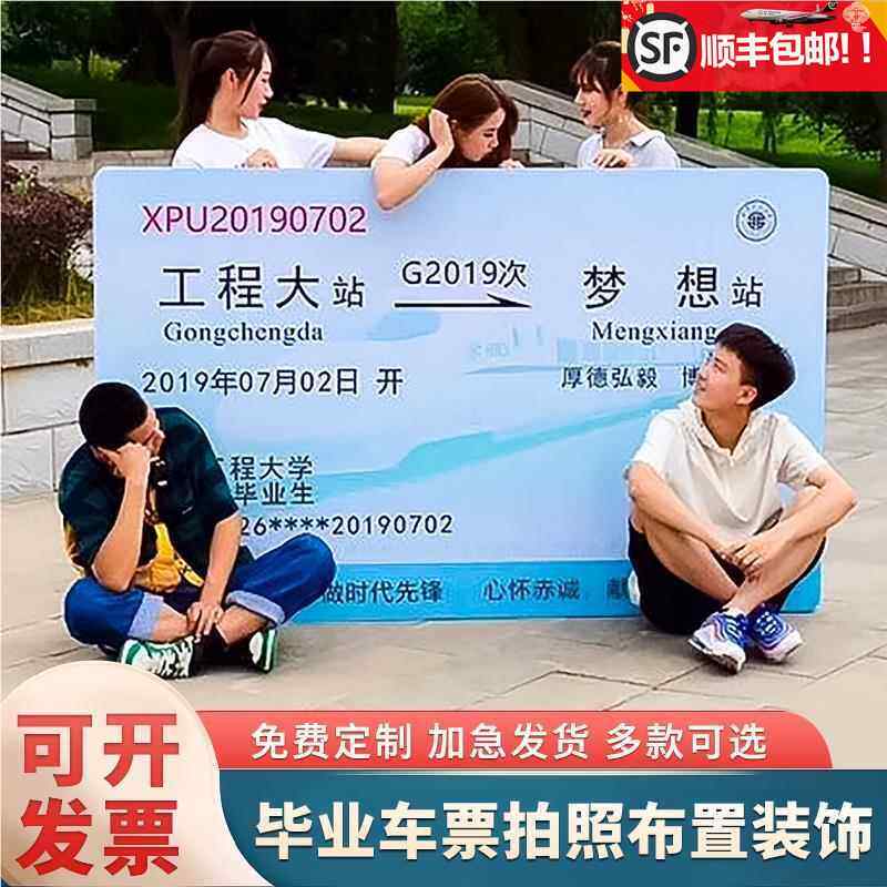 毕业典礼装饰布置幼儿园中小大学校气球拍照框火车票背景墙kt板