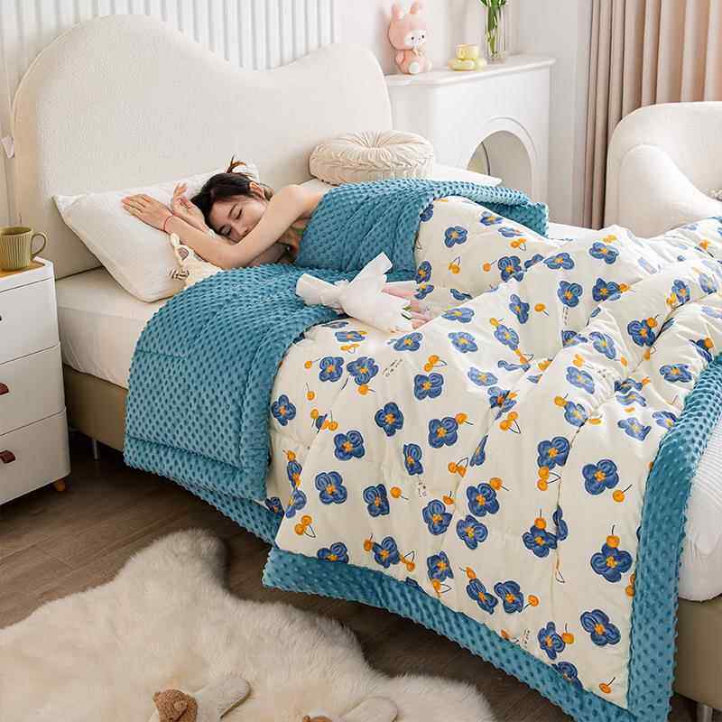 秋冬新款全棉豆豆绒被芯a类母婴级酒店家用民宿四季被子床上用品
