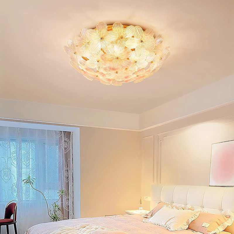 法式卧室灯2024年新款轻奢护眼主卧室房间花瓣复古奶油风吸顶灯,家装灯饰光源,智能吸顶灯,淘宝优惠券,粉丝福利购,淘宝优惠卷