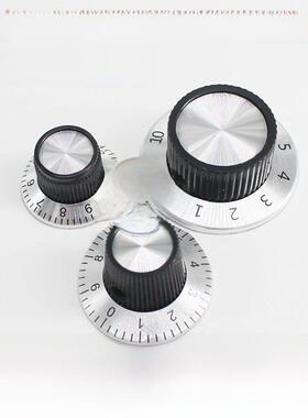 C1C2C3表盘数字金属电位器旋钮帽轴孔6mm可配Wth118 Rv24Yn