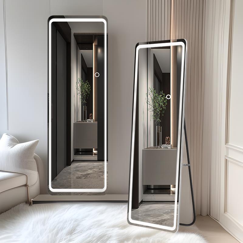穿衣落地镜子家用壁WOI挂化贴墙e网红女室生卧妆挂ld试衣全身镜