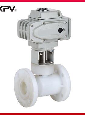 凯鑫KXPV塑料电动法兰球阀Q941F-10S电动调节球阀