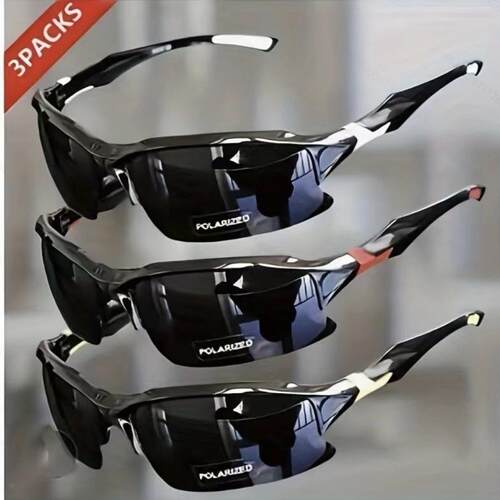 4Pack Polarized Sports Sunglasses for Men Women Rimless