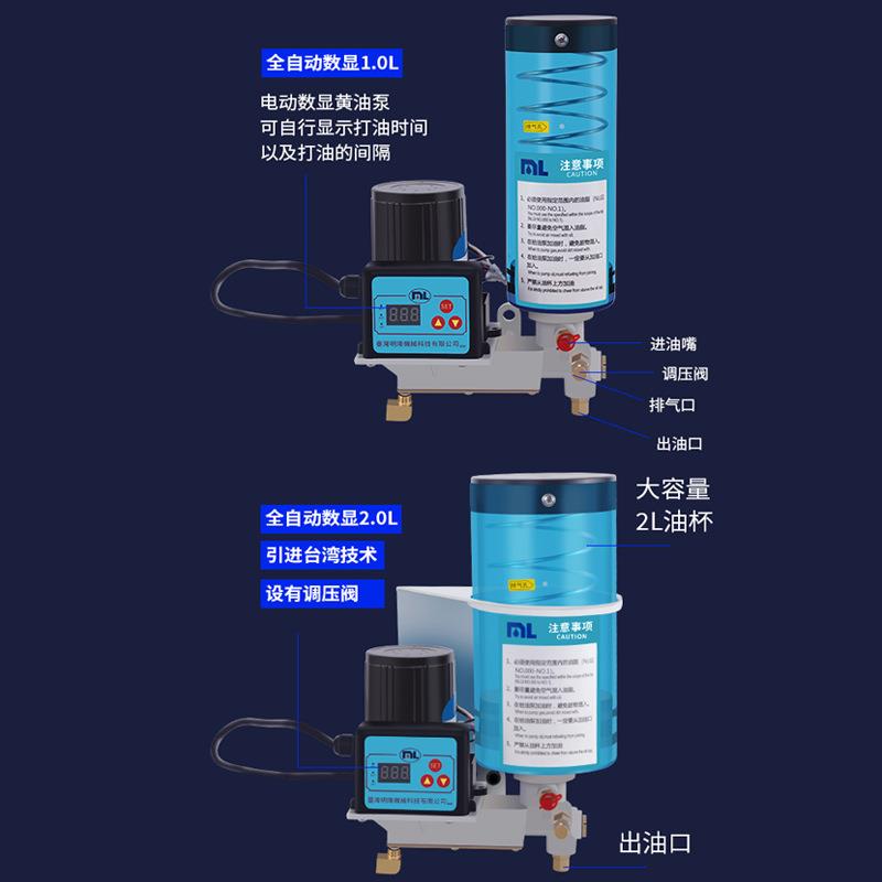 明隆电960动黄自油泵油脂润滑泵床全动加注大冲容量注油机202V/24