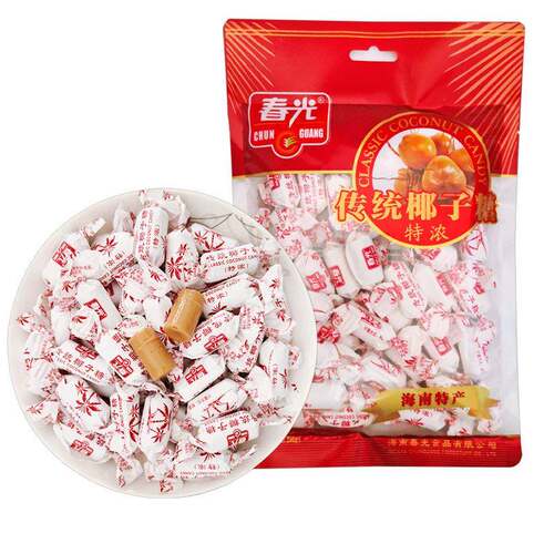 海南糖果海南特产 春光传统特浓椰子糖250g 特制椰奶椰子糖