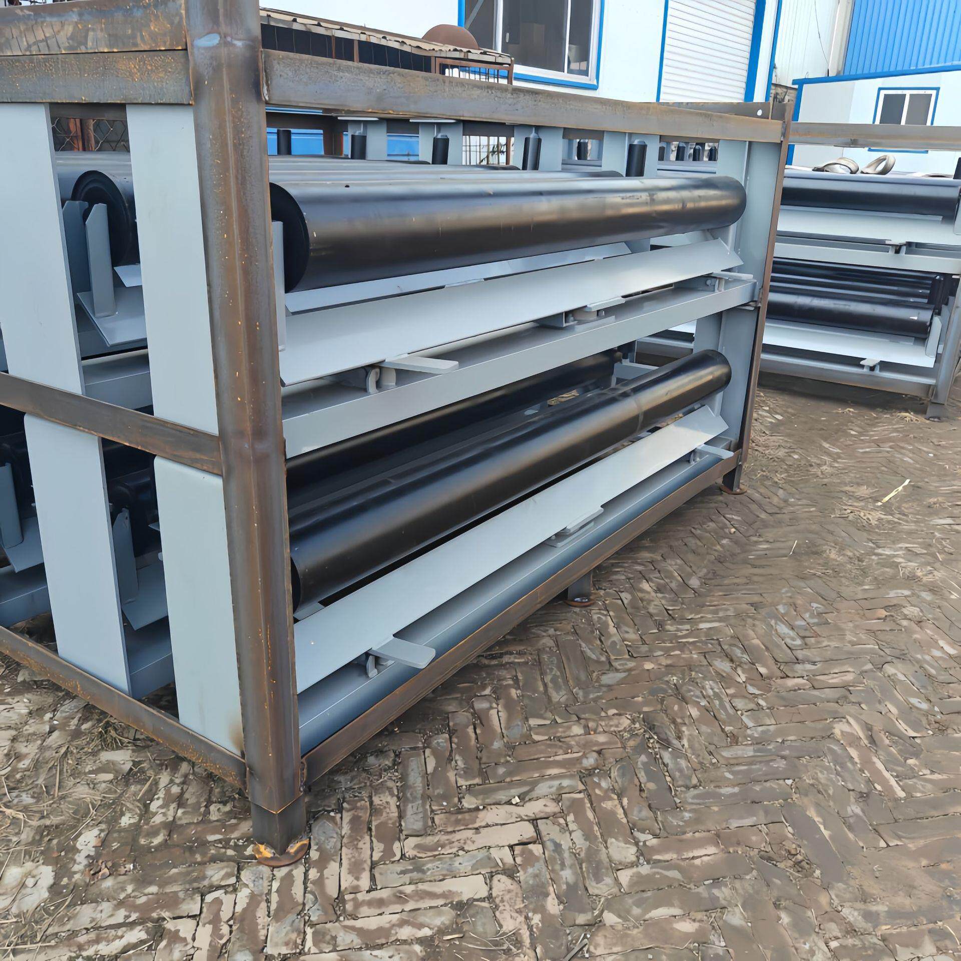 皮带输送机托辊力支架输型带传动滚筒托送辊支BWG架无动槽缓冲支