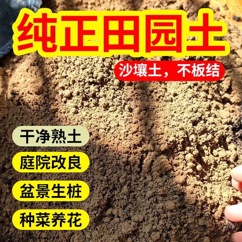 天然田园土种植土沙土通用型种菜土黄泥土阳台有机花土通用土壤
