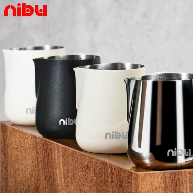 nibu尼布拉花杯700ml不锈钢304打奶泡杯二代鹦鹉嘴刻度咖啡拉花缸