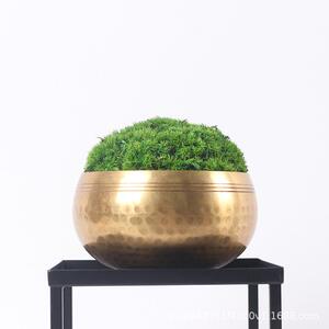 简品约现代339金色花器生摆件样板间永苔装饰品酒店洽谈面工艺桌