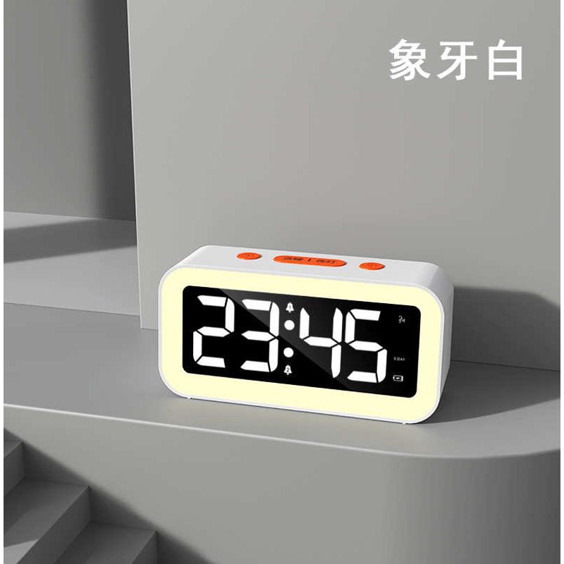 灯音量简约时钟大闹钟功能小新款学生夜床头电子钟台钟充电fy302