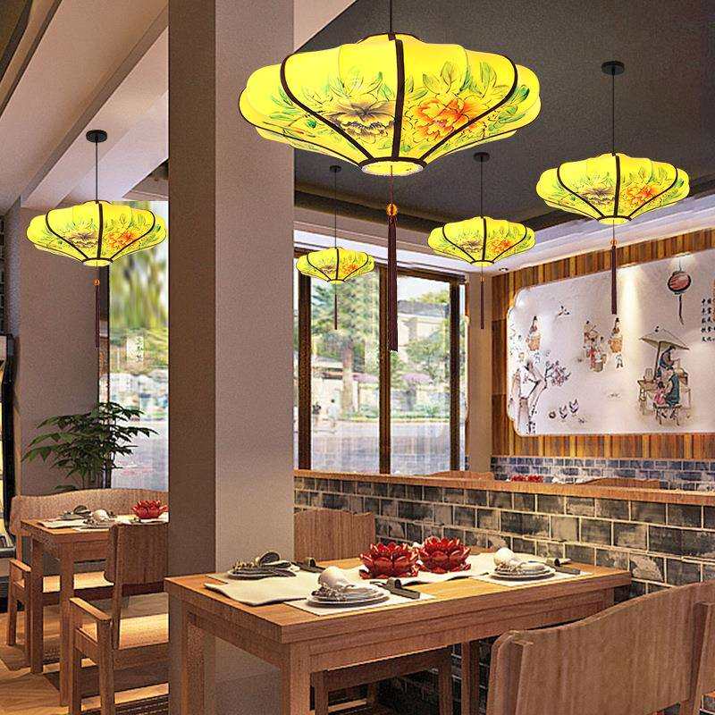 灯笼吊灯新中式灯饰饭店创意餐厅禅意古典复古中国风古风仿古灯具