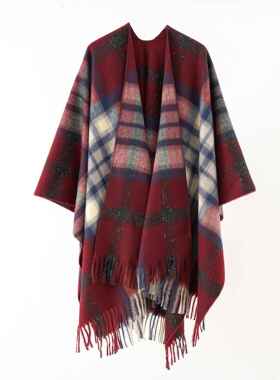 Fashionable ethnic shawl scarf for men and women with split