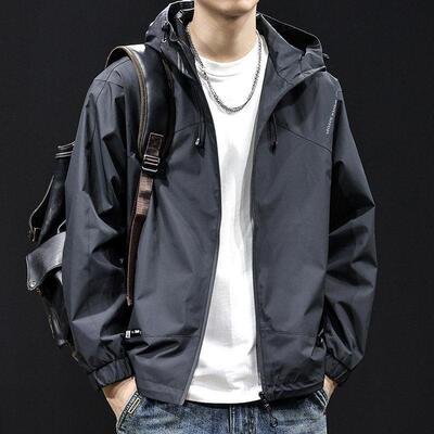 斯蒂芬高端连帽夹克外套男春秋季2026新款户外山系潮牌男士冲锋衣