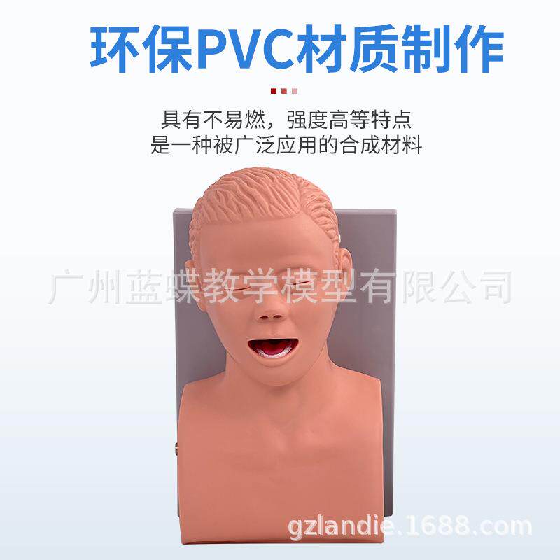 成人电子人体气管插管训练模型带牙齿受压报警口鼻咽气道管理训练