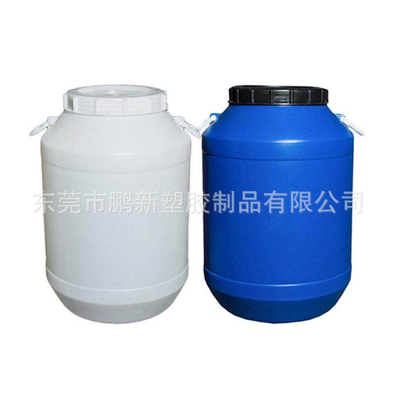 密封性强30KG食品级白色蘑菇桶腌制50L螺口塑料桶60公斤旋盖圆罐