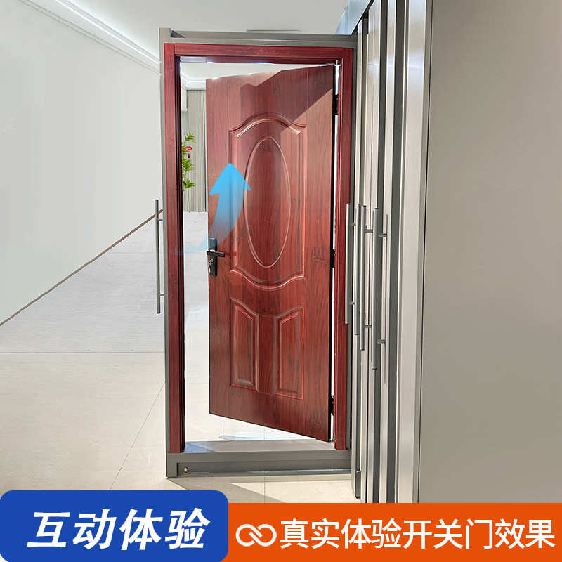 木门展示架卧室门铝合金门展架带门套展示立式抽拉柜门扇样品展架