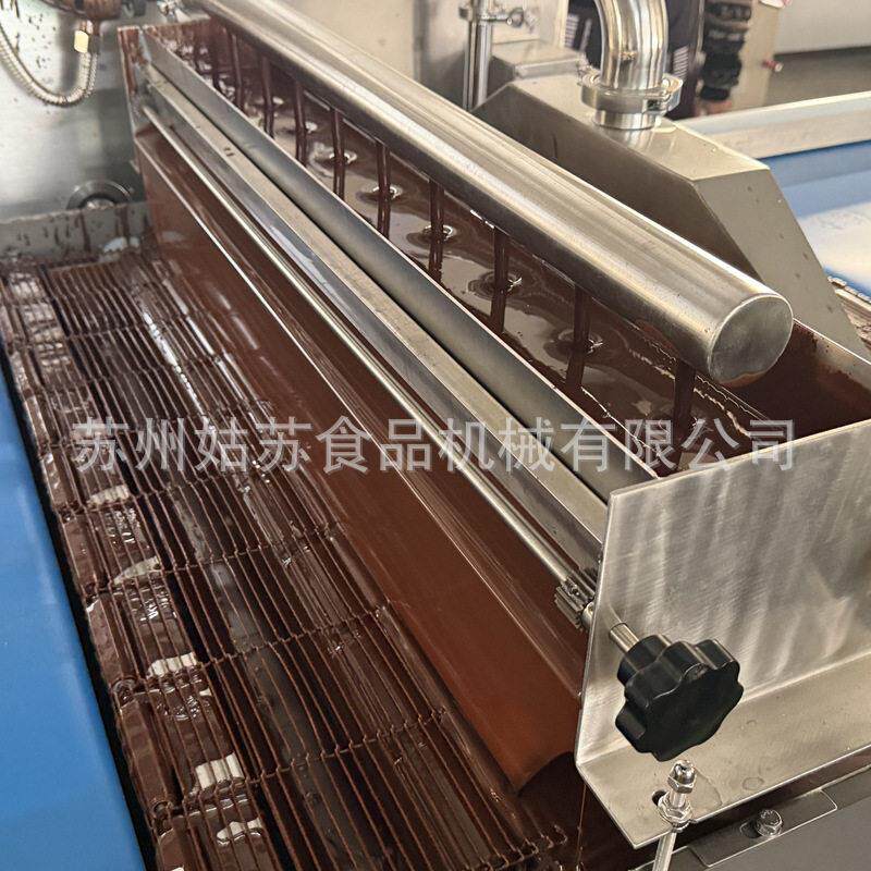 巧克力淋浆设备全自动面包圈薯片淋浆机甜甜圈饼干巧克力涂层机