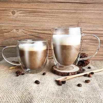 1/4/6Pcs Double Wall Glass s Espresso Coffee Mug 80/250/3