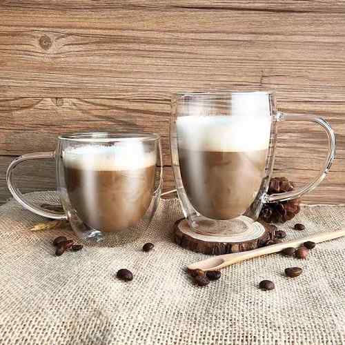 1/4/6Pcs Double Wall Glass s Espresso Coffee Mug 80/250/3