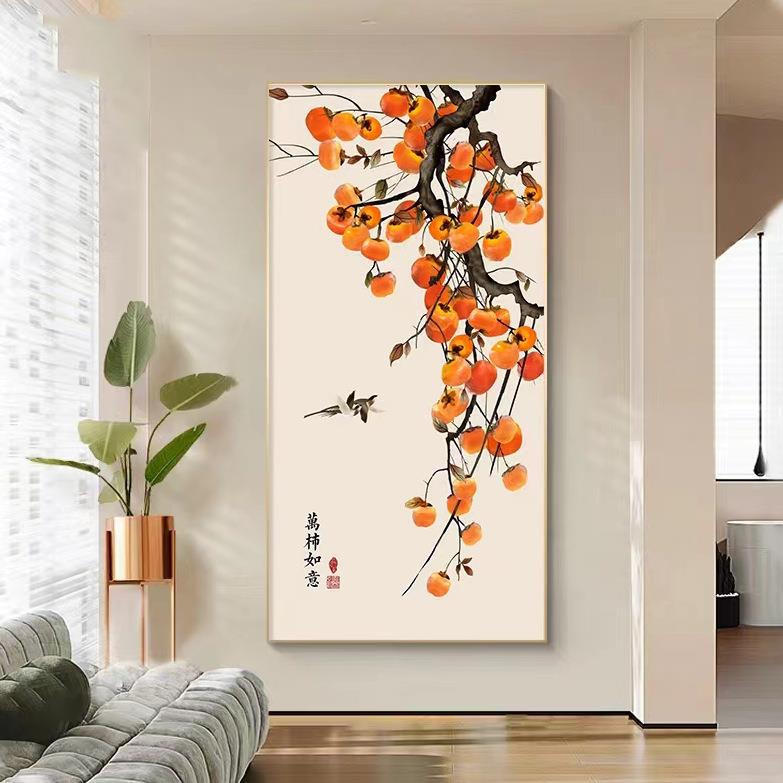 端入户玄高关画象晶瓷镶钻装TFV饰画走廊过道壁画现代约简抽轻奢