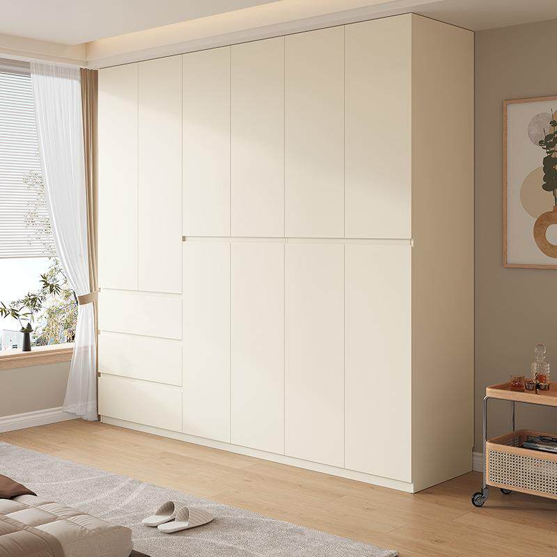 全实木橡胶木衣柜新款2026爆款奶油风卧室家用主卧大容量衣橱