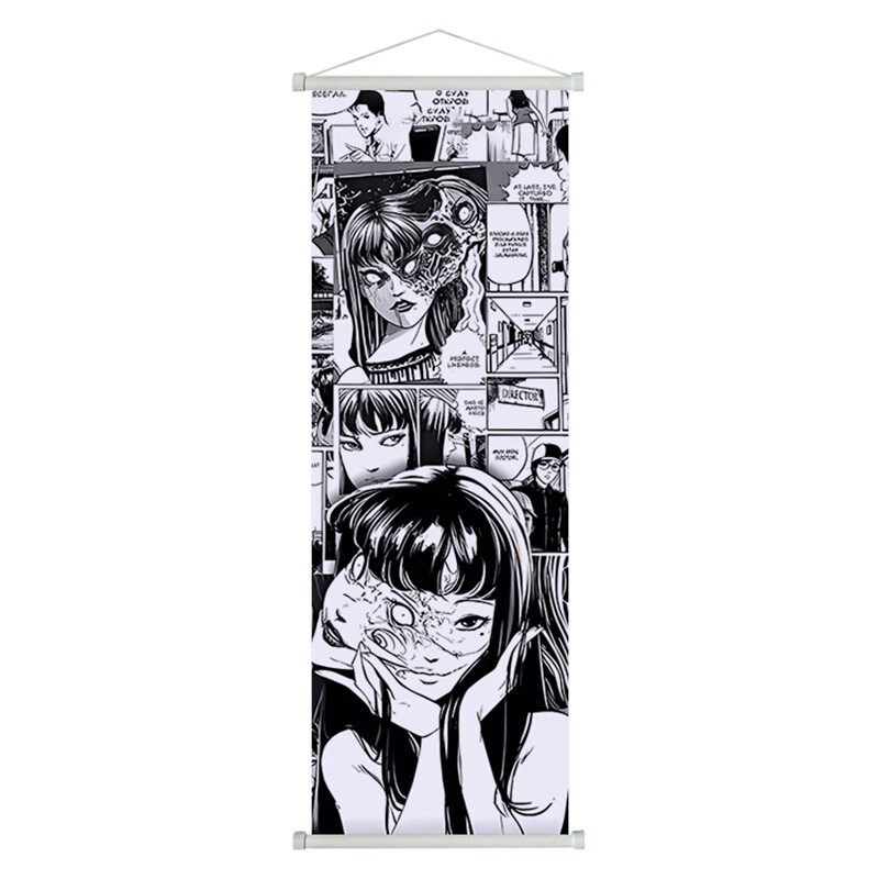 川上富江伊藤润二海报周边恐怖漫画惊选集挂画卷轴布画来图图片