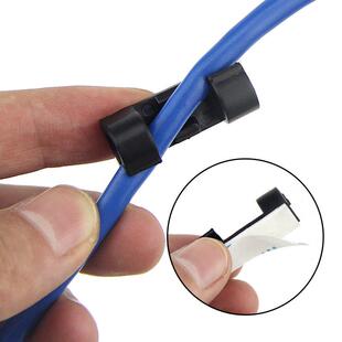 家用不干胶固定电缆夹桌面线存储和组织网线固定扣数据电缆管理器