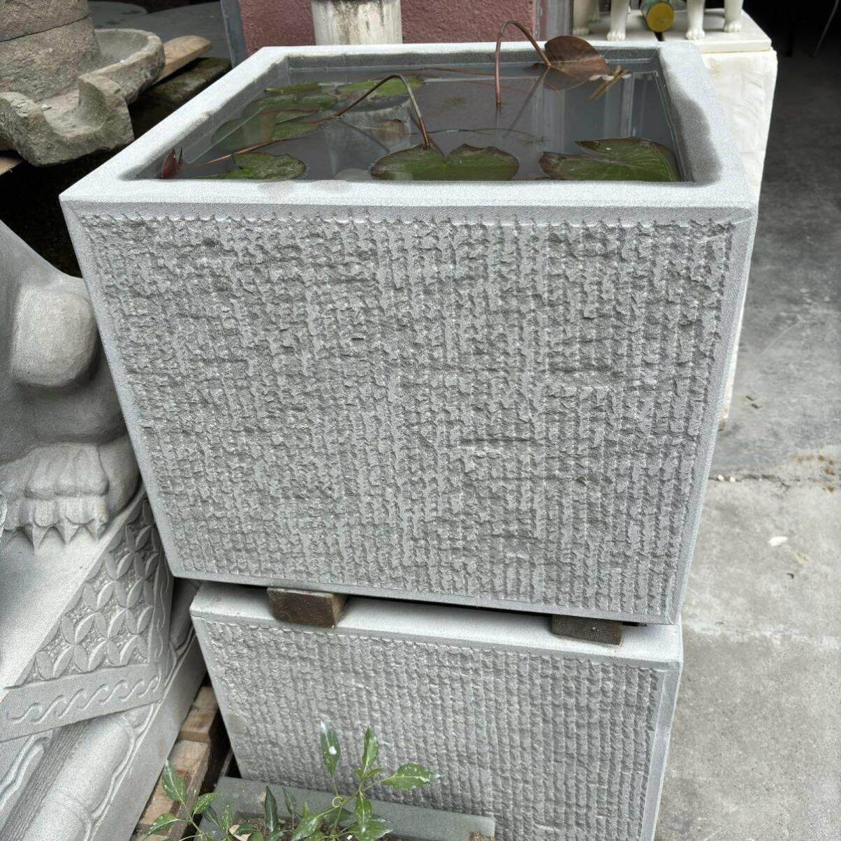 雕刻青石石槽水槽鱼缸水缸庭院流水摆件石材石头大理石方形一体