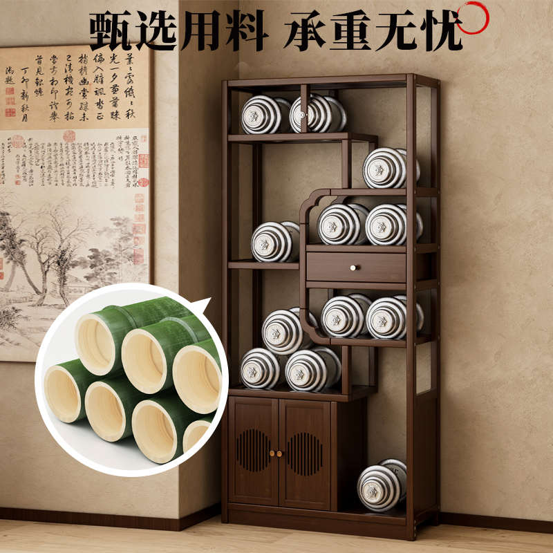 中式隔断玄关柜博古架家用茶叶具收纳展示柜摆件置物架子客厅茶室