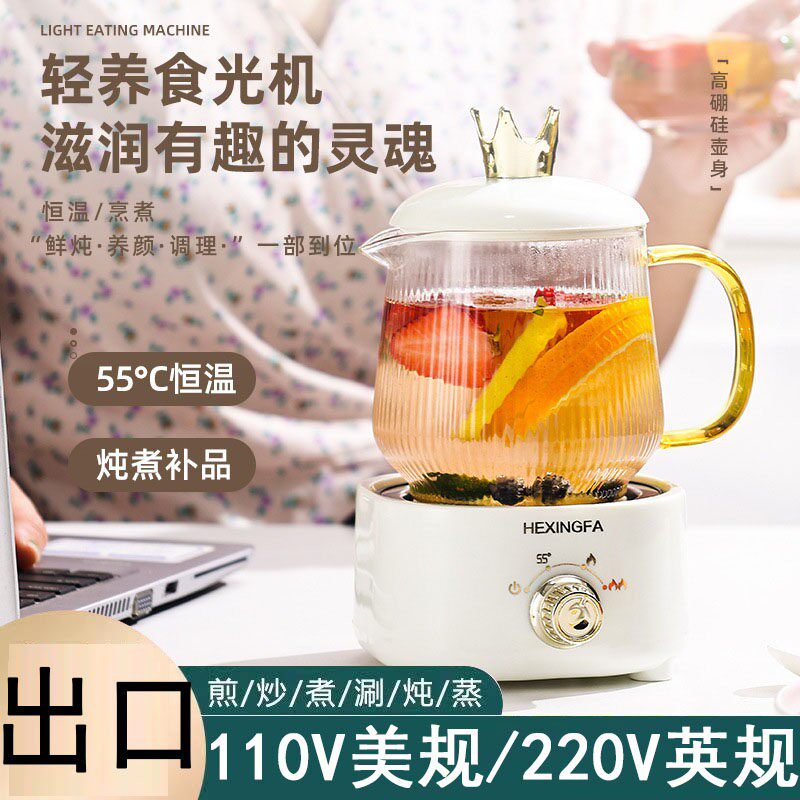 迷你养生杯110V养生壶电炖杯英规香港小型煮茶器花茶壶玻璃可携式