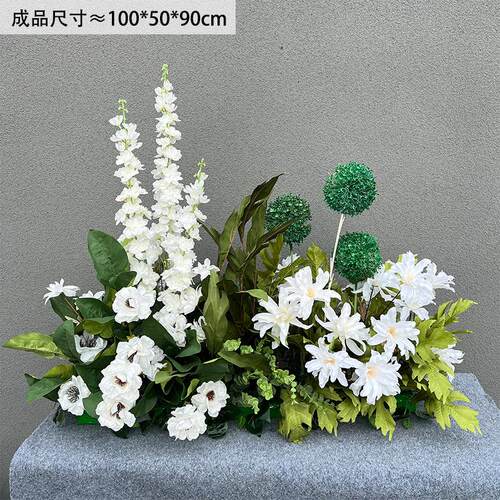 千代兰婚庆花排装饰布置迎宾路引花婚庆婚礼背景仿真绢花厂家