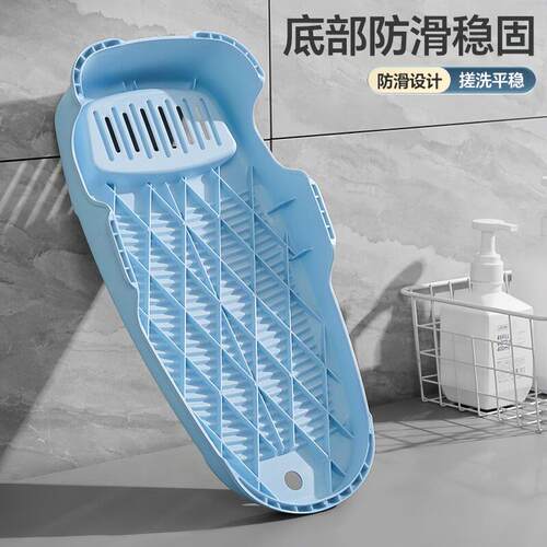 【官方正品】环保材质家用搓衣板加厚硅胶塑料盆洗衣板新式小型跪