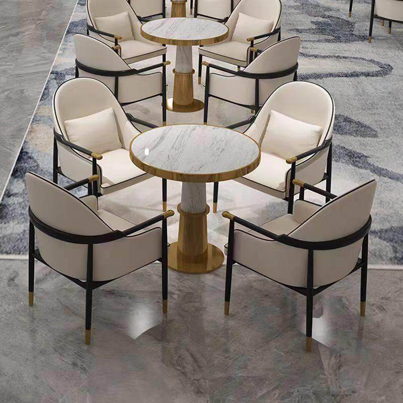 售楼处部新中式洽谈桌椅酒店会所茶楼接待一桌四椅样板房休闲餐椅